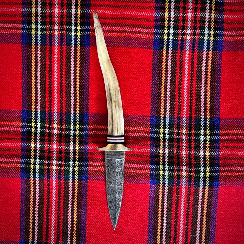 Bone Damascus Athame