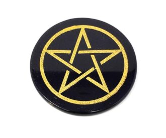 Black Agate Altar Pentacle